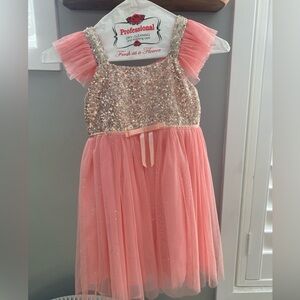 USED Pink/Gold Party Dress